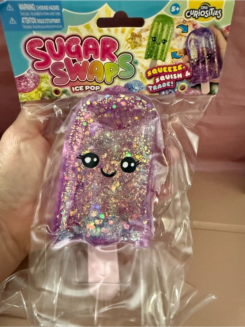 Sugar Swaps Glitter Purple Ice Pop Squishy Toy by ORB Curiosities